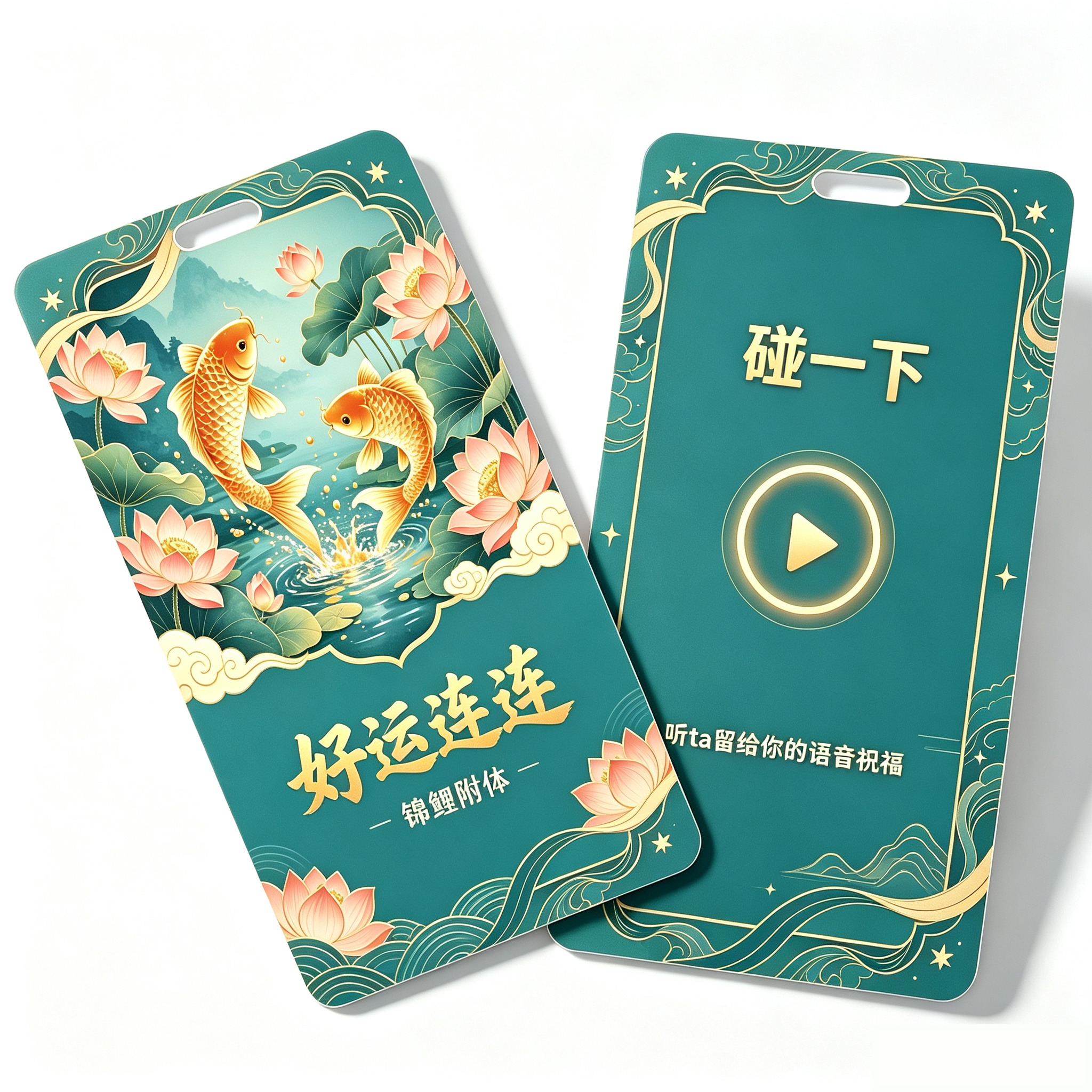 好运连连祝福卡