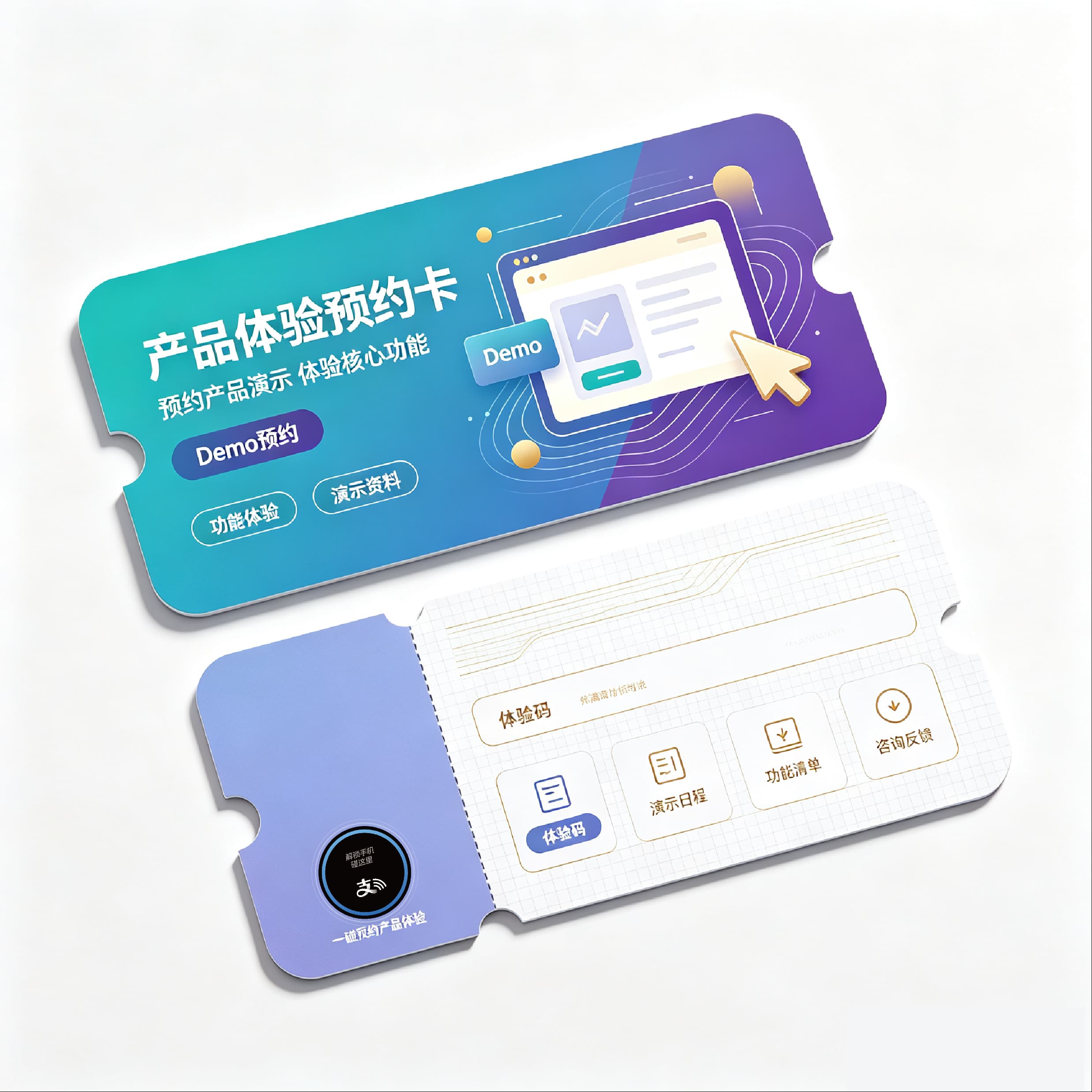 产品体验预约卡